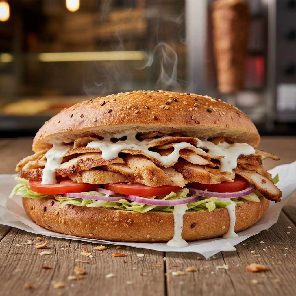 Tavuk Döner Kebab im Fladenbrot